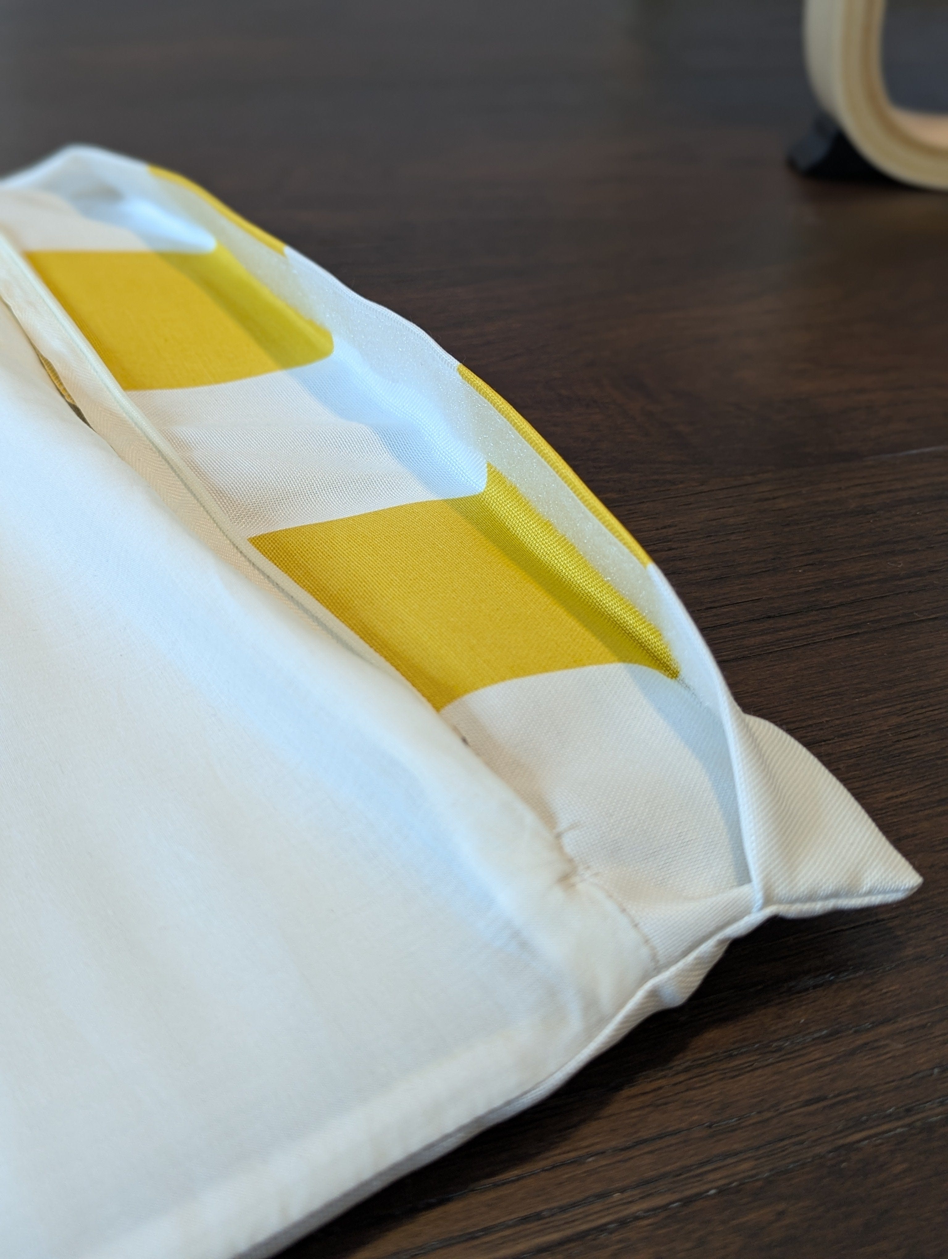 Rockin Cushions IKEA Kids Poang Yellow Stripe Cushion Cover, Compatible with IKEA Children's Poang